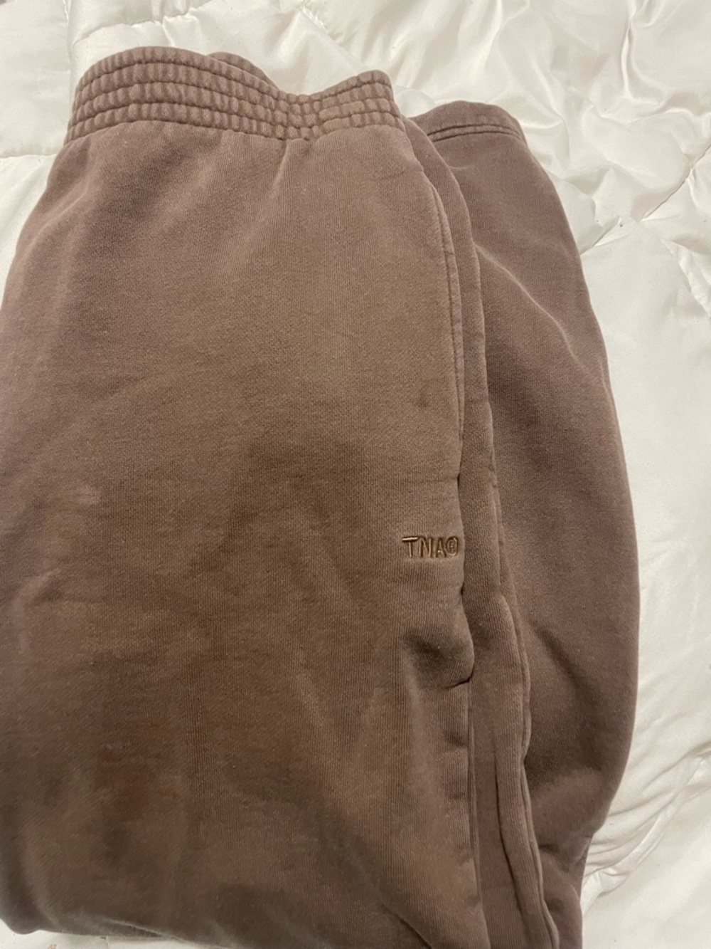 TNA Artizia Medium Brown Cozy Track Joggers